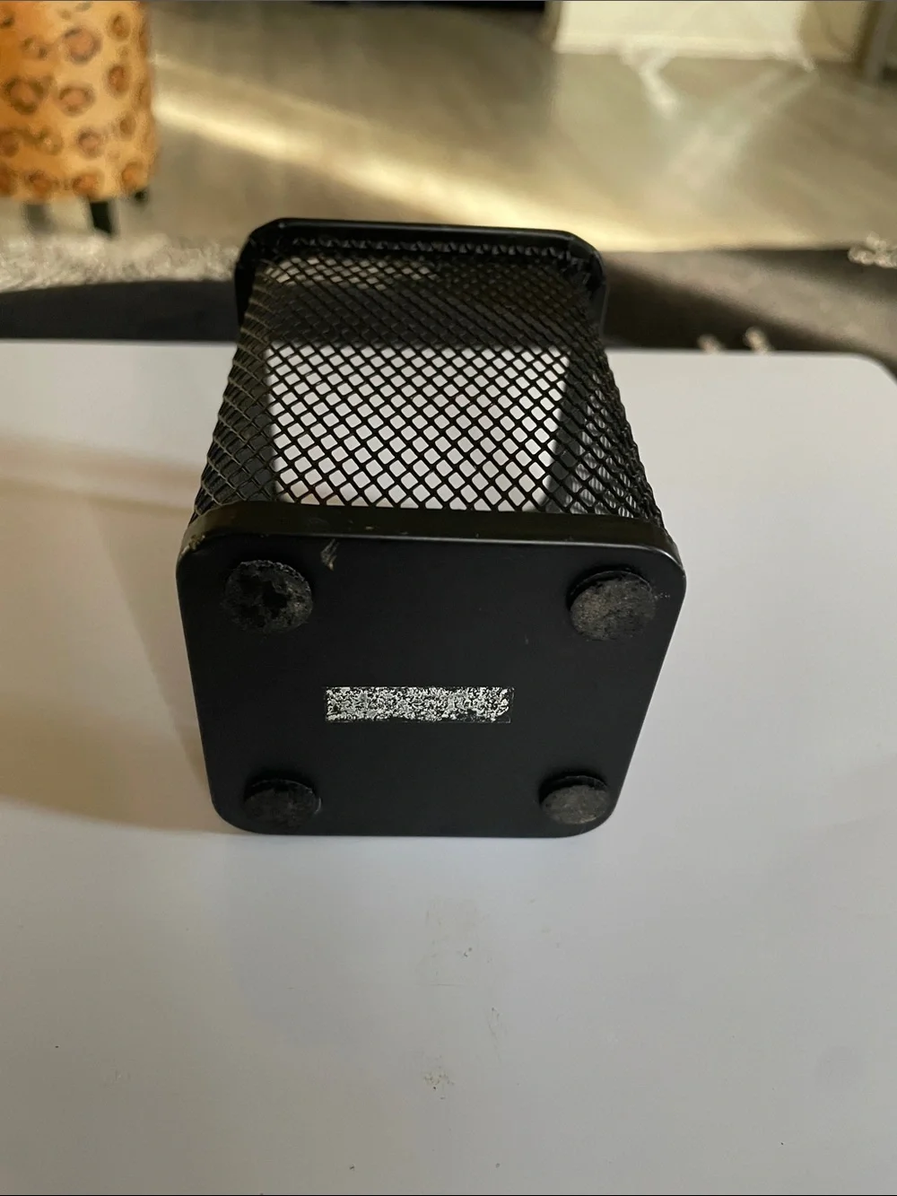 Durable Black Mesh Desk Organizer Cup